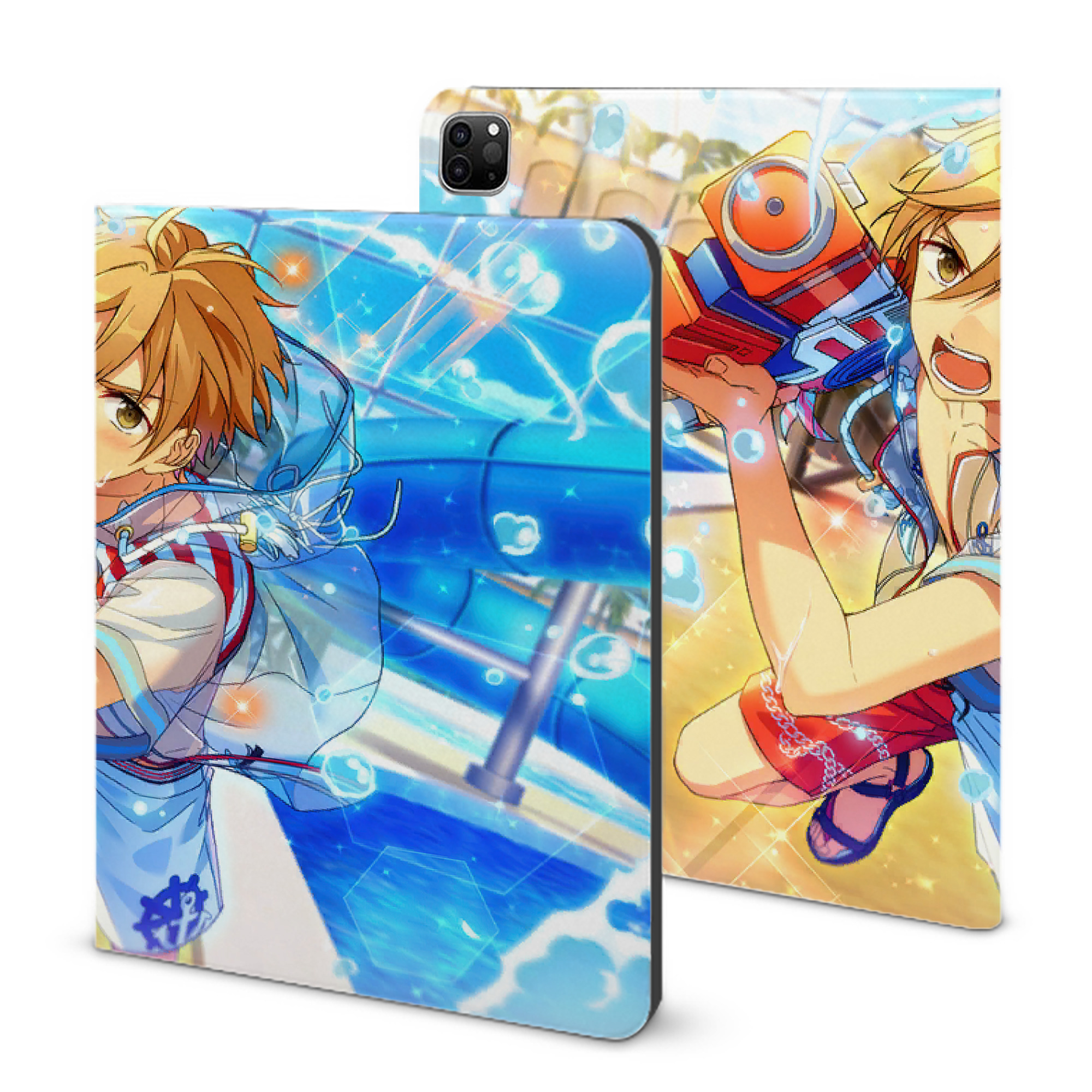 （画像用） あんさんぶるスターズ! Ensemble Stars IPad ケース ブック型 PUレザー TPU 耐衝撃 軽量 薄型 ペン収納なし 全面保護 IPad 各モデル対応